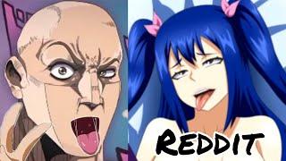 Anime VS Reddit (The rock reaction meme)