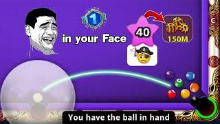 In your face  Level 40 on Venice 150M Coins 1st in league 8 ball pool