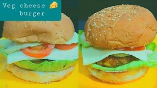 Delicious Veg Cheese Burger   | लाजवाब वेजीटेबल बर्गर  | Satvik Delights |