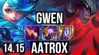 GWEN vs AATROX (TOP) | 12/1/5, 6 solo kills, Legendary, 1100+ games | VN Master | 14.15