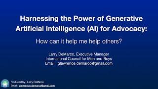 Harnessing the Power of Generative Artificial Intelligence (AI) for Advocacy