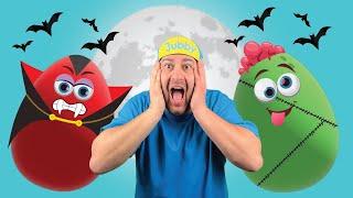 What's inside the Spooky Surprise Eggs  Kids Halloween Songs | Jubby