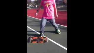 Kid gets mad at skateboard