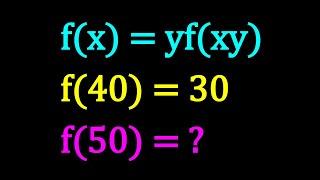 A Nice Functional Equation | Algebra Challenge