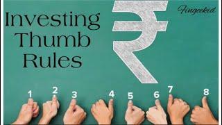 Important Thumb rules of Investing #ffingeekid #personalfinancedad