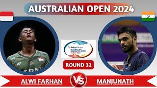 Alwi Farhan (INA) VS Mithun Manjunath (IND) R32 MS Australian Open 2024