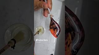 HOW TO MAKE EASY A EPOXY RESIN BRUSH #handmadelure #fishing #hack #resin #brush #shorts