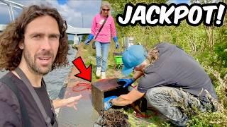 We Found GOLD! Big Magnet Fishing Jackpot In The River!