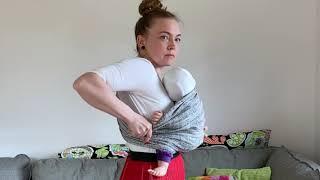 Ringsjal, ring sling, how to carry in a ring sling.