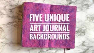 Five Unique Art Journal / Bullet Journal Backgrounds