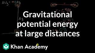 Gravitational potential energy at large distances | AP Physics 1 | Khan Academy