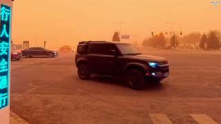Sun disappears, China's sky turns orange-red! Massive sandstorm hits Inner Mongolia