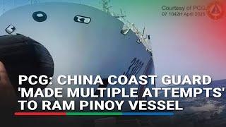 PCG: China Coast Guard 'made multiple attempts' to ram PH ship | ABS-CBN News
