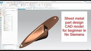 nx siemens design basic tutorial for beginner Sheet metal part CAD model | unigraphics