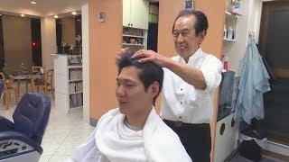 Unintentional ASMR  Head & Hair Massage by elderly Japanese Barber