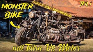 Monster Bike - mit Tatra V8 Motor | Harzer Bikeschmiede