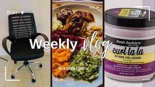 VLOG | AFFORDABLE OFFICE CHAIR | BELLYFAT CONCOCTION |WIG MAINTENANCE ESSENTIALS #LifeInMy30s