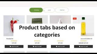 How to create categories tabs of products in woocommerce | wordpress