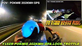 VIDEO ONBOARD Y15ZR POKMIE 202KMH GPS LOCK TROTTLE HIGHWAY | POTONG GENG 170KMH MCM TAKDE ENJIN