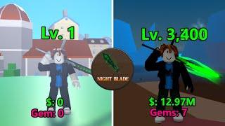 Noob To Pro Using *NIGHTBLADE* In King Legacy | ROBLOX