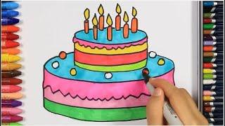 Как нарисовать торт | Изучите цвета | Как рисовать | How To Paint Cake | Learn Colors | How To Draw