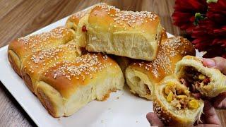 Soft Chicken Dinner Rolls Recipe ️ | Bakery Style Chicken Bread Recipe By Tasty Food With Maria