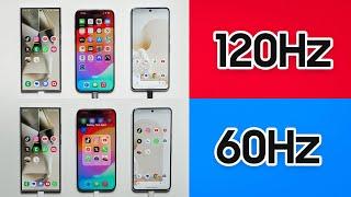 120Hz vs 60Hz Samsung S24 Ultra vs iPhone 15 Pro Max vs Pixel 8 Pro EXTREME Battery Drain Test