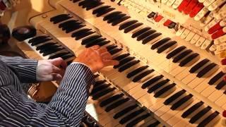 Phil Kelsall at the Wurlitzer organ at Blackpool Tower.