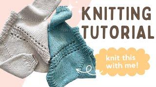 How to Knit a Baby Sweater // FULL TUTORIAL Soussa Pullover