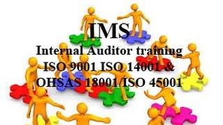 ISO 9001 ISO 14001 ISO 45001 Internal Auditor | Integrated Management System training |QHSE Training