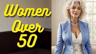 Natural older woman over 50 attractively dressed - classy