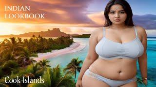 4K AI ART Indian Lookbook Plus Size Goddess Model Video - Cook Islands