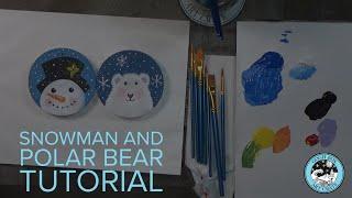 Snowman and Polar Bear Painted Ornaments Tutorial