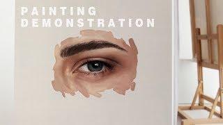 OIL PAINTING DEMONSTRATION #1 || How To Paint An Eye