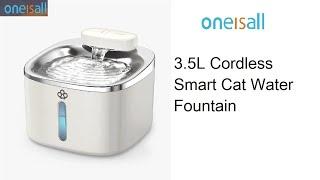 Oneisall 3.5L Cordless Smart Cat Water Fountain