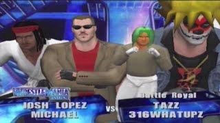 Josh Lopez vs KITT171 vs Tazz vs 316whatupz (Battle Royal [Wrestlemania]) - WWE Raw 2 (Xbox)