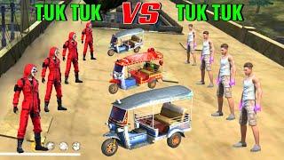 TUK TUK vs TUK TUK Skin Fight | Noob vs Pro Criminal | TUK TUK Skin Challange | Garena Free Fire 