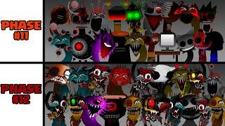 ALL Characters Phase 11 VS ALL Characters Phase 12 in Incredibox Sprunki Mix + NEW SPRUNKI