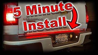 How To Install A Tailgate Brake Light Strip WITH REVERSE LIGHTS