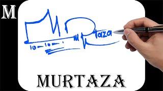 Murtaza name signature design - M signature style - How to signature your name