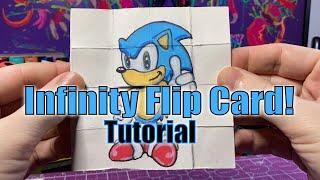 Infinity Flip Card Tutorial | Endless Loop  (Infinite Sonic Drawings)