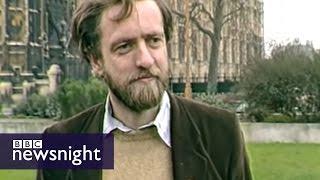 Scruffy Jeremy Corbyn winds up Tories in 1984 - BBC Newsnight