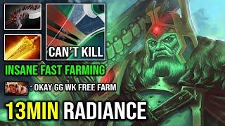 WTF 13Min Radiance Wraith King Insanely Fast Farming EZ 100% Deleted Sand King From Offlane DotA 2