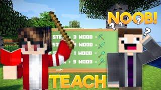 I Tech my Noob Friend | My friend play minecraft first time  | DEATH OF SURVIVAL SMP | Clast