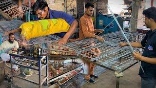 How To Make A Chicken Poultry Farm Cage || Mass Production Of Chicken Cages 2023