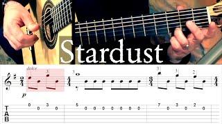 Stardust - Full Tutorial with TAB - Classical Guitar