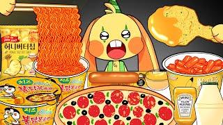  Convenience Store Yellow Food Mukbang - Bunzo Bunny | POPPY PLAYTIME CHAPTER 2 Animation  | ASMR