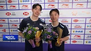 South Korea's Jin Yong/Seo Seung-jae after winning China Masters men's doubles title｜서승재｜진용