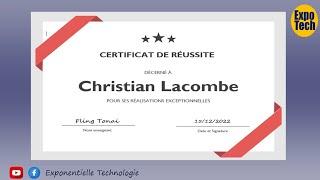 Comment créer un certificat de réussite avec Word