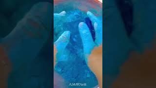 ASMR Vibrant Blue Dyed Gym Chalk Crush #oddlysatisfying #gymchalkasmr #asmrsounds